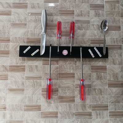 厨房吸刀磁铁硅胶套防护磁力刀架304不锈钢壁挂式磁性刀架吸刀架