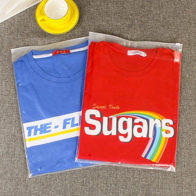 廠家直銷環保PE服飾袋透明軟骨拉鏈袋現貨加印LOGO塑料服裝拉鏈袋