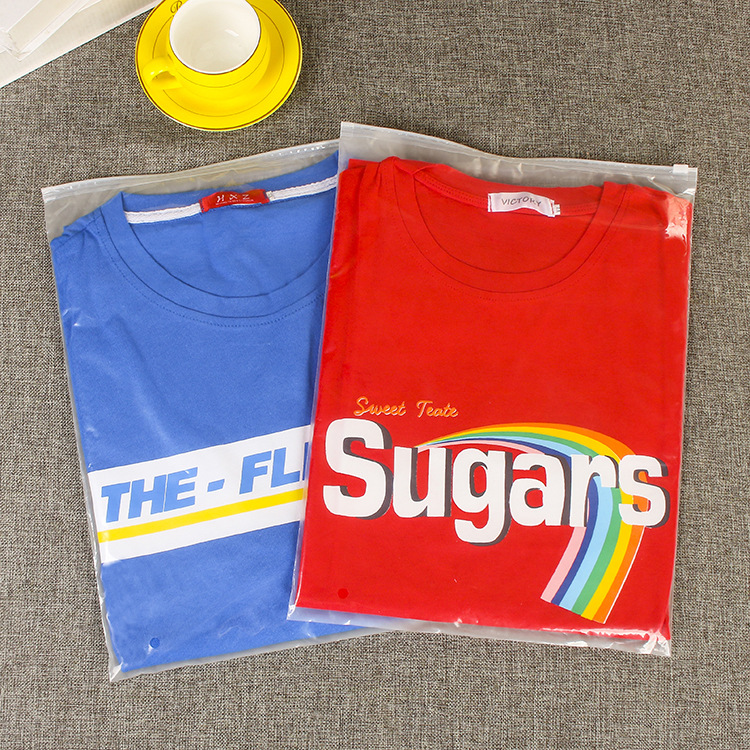 廠家直銷環保PE服飾袋透明軟骨拉鏈袋現貨加印LOGO塑料服裝拉鏈袋