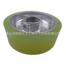 四面刨胶轮(120*20*30)键槽压轮带坑槽压料轮聚氨酯包胶平面斜面