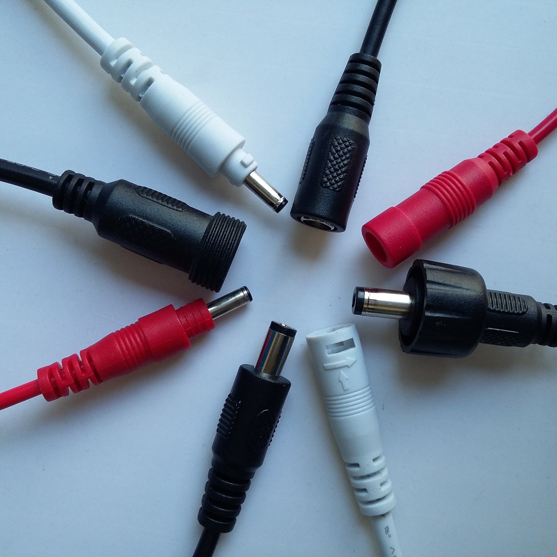 供应DC直头电源线5.5*2.1公母插头线5525DC线