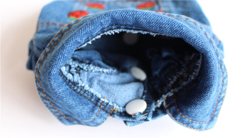 Cute Denim Strawberry Pet Clothing display picture 6