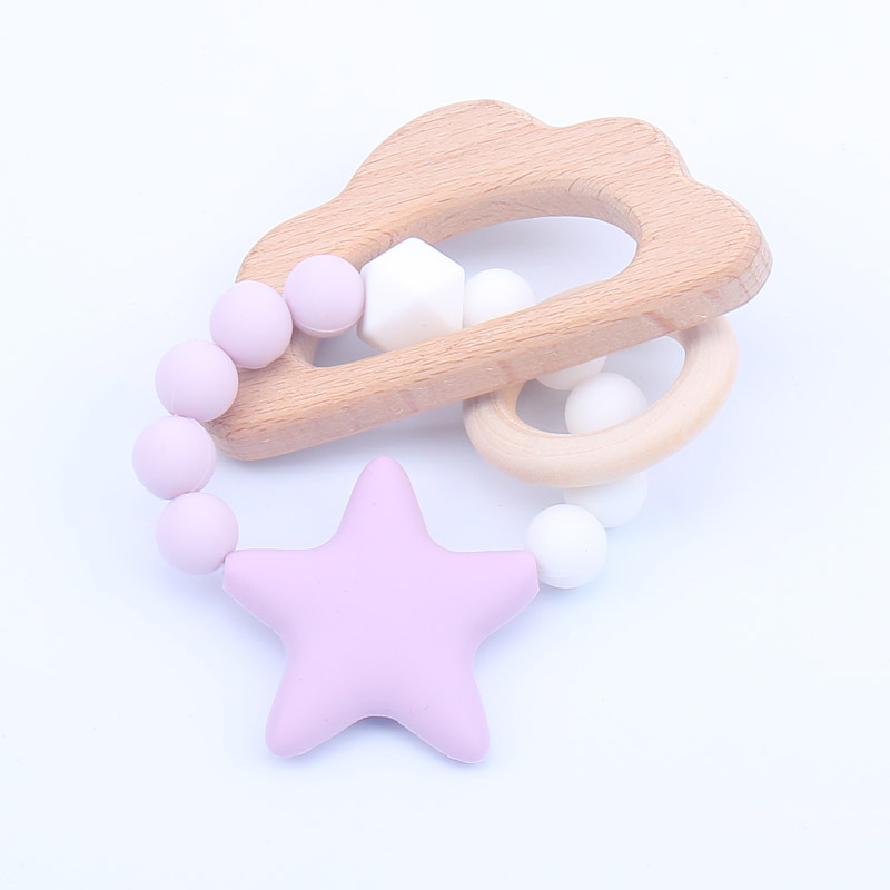 Directo de fábrica estrella silicona mordedor bebé haya molar juguete AliExpress Amazon nuevo pegamento mordida