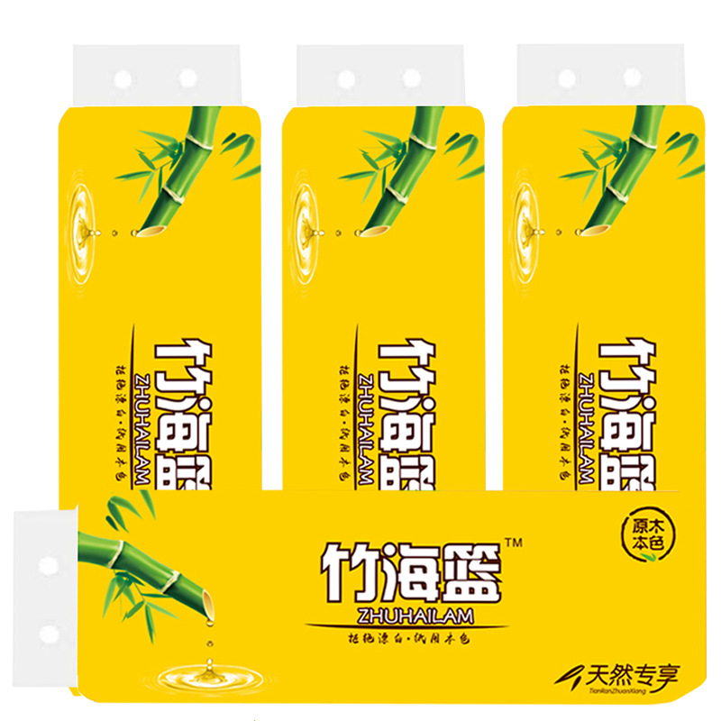 琪兴卷纸竹海蓝家居妇婴厕纸无芯卷纸10卷面巾纸餐馆纸巾家用批发|ru