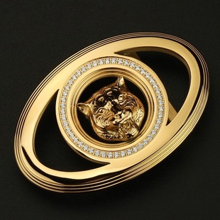 Stainless steel inner wear smooth buckle leather head hanging buckle diamond men's belt plate buckle belt buckle 3.8 4.0cm