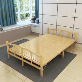 折叠床家用成人办公室午休午睡竹床单人双人实木床简易医院陪护床