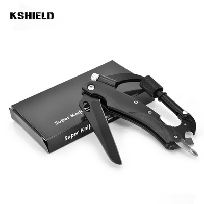 跨境定制多功能登山扣野營用品多用途帶LED燈多功能D型戶外登山扣