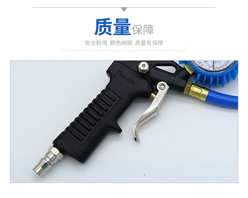 Aluminum Alloy Mechanical Pointer Tire Inflation Gauge Tire Pressure Gun Inflation and Deflation Pressure Measuring Gauge High-Precision Tire Pressure Gauge