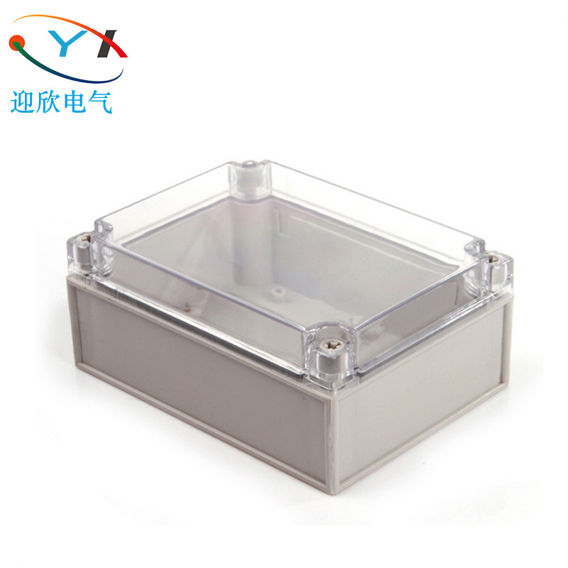 厂家供应175*125*75mm透明上盖塑料防水盒 监控电源盒仪表接线盒