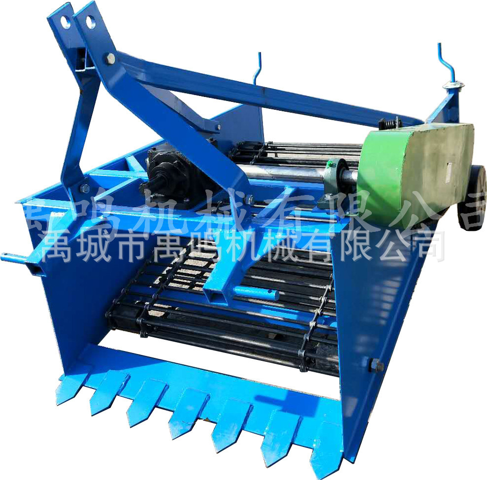 拖拉机带土豆红薯收获机 拖拉机轴传马铃薯收获机 带震动抖土功能