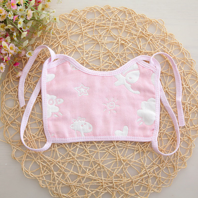 嬰兒口水巾加厚紗布飯兜動物印花兒童圍兜寶寶圍嘴防水三角巾