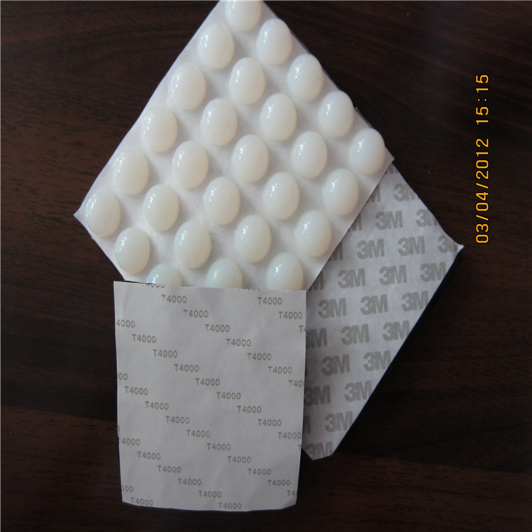 专业生产黑色自粘胶粒 乳白色硅胶垫 防滑半球形自粘胶粒玻璃胶垫