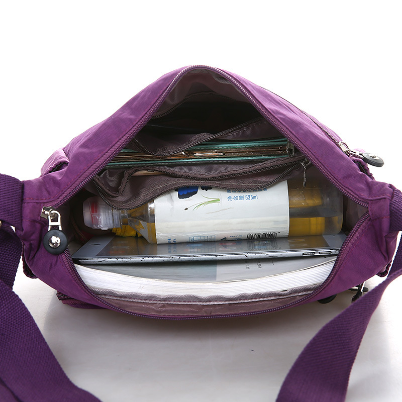 Bolso Bandolera de Gran Capacidad con Cierre de Cremallera para Viajes