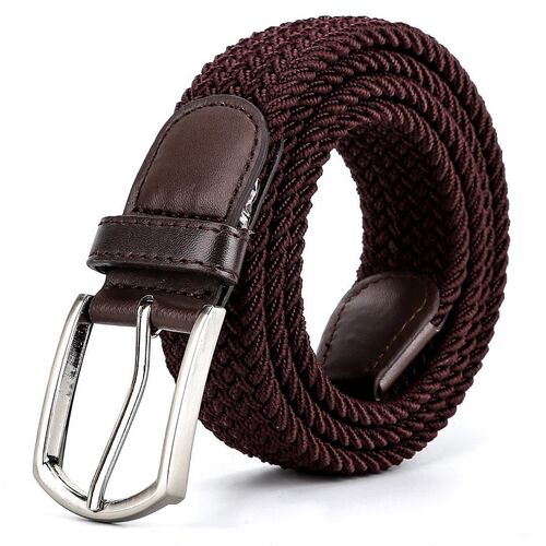 New men's elastic woven belt casual women's canvas elastic belt Korean style versatile pin buckle belt