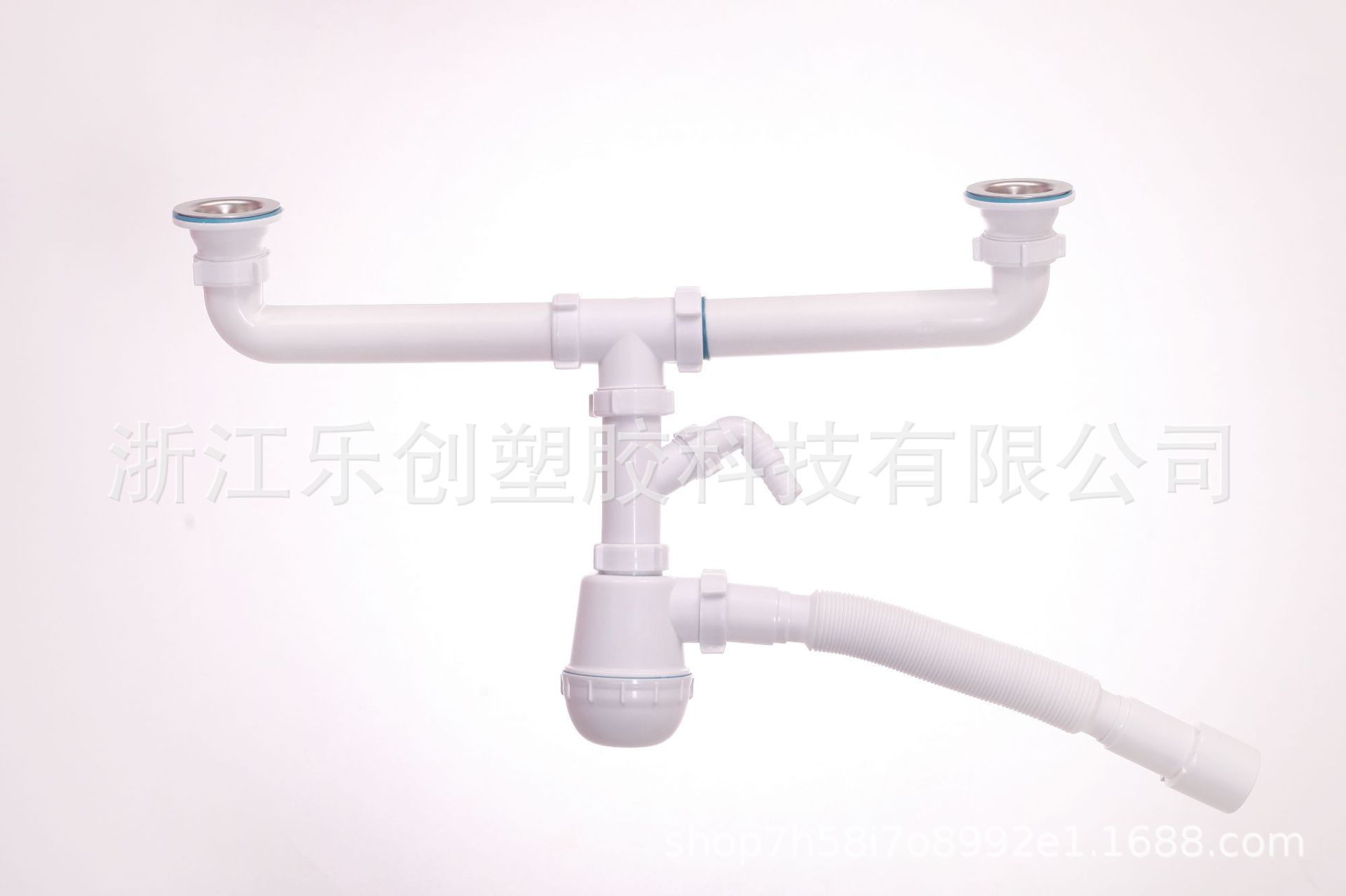 双口面盆菜盆下水管