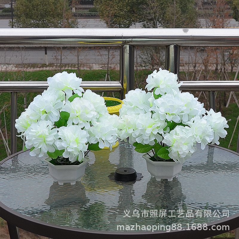 照屏厂家批发祭祀仿真花供佛绢花假花花篮菊花盆景成对批发|ms