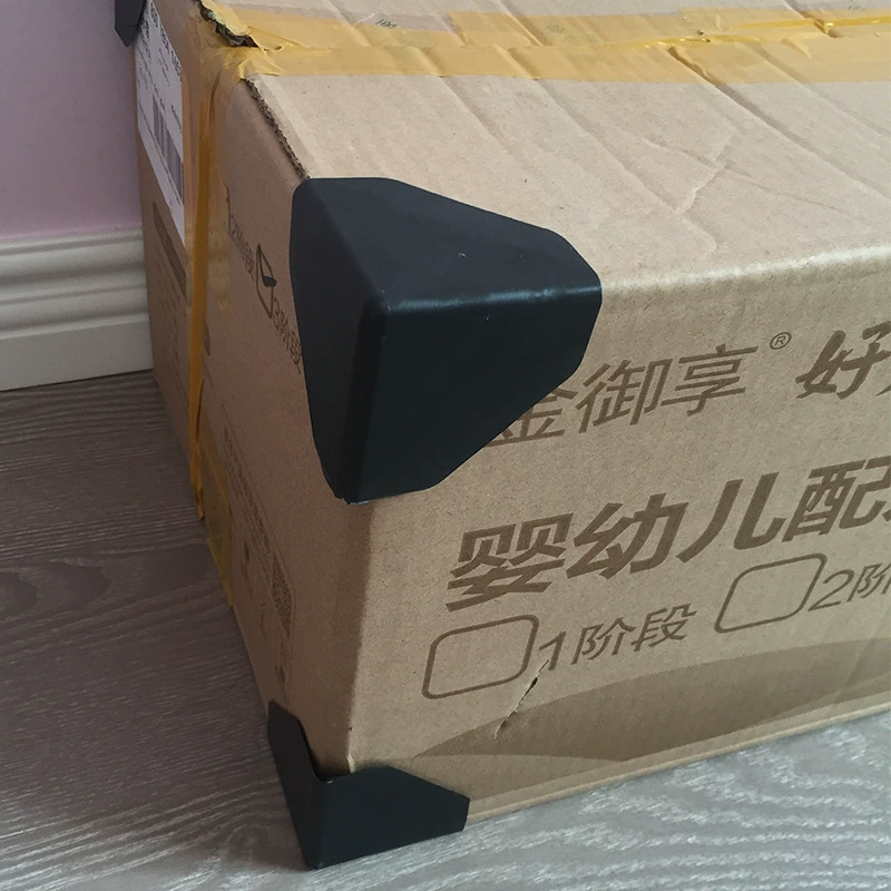 Трехсторонняя пластиковая угловая защита картонная Дверная панель шкафа пластиковая крышка под прямым углом черный 60 мебель пластиковая угловая защита от столкновений