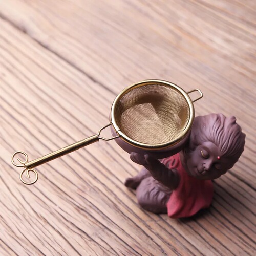 Da'antang creative double-layer stainless steel tea filter tea filter filter Japanese handmade tea funnel Kung Fu tea set