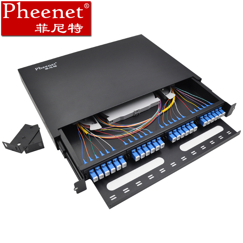 Pheenet菲尼特 24口SC多模抽拉式光纤配线架机架式抽拉箱终端盒