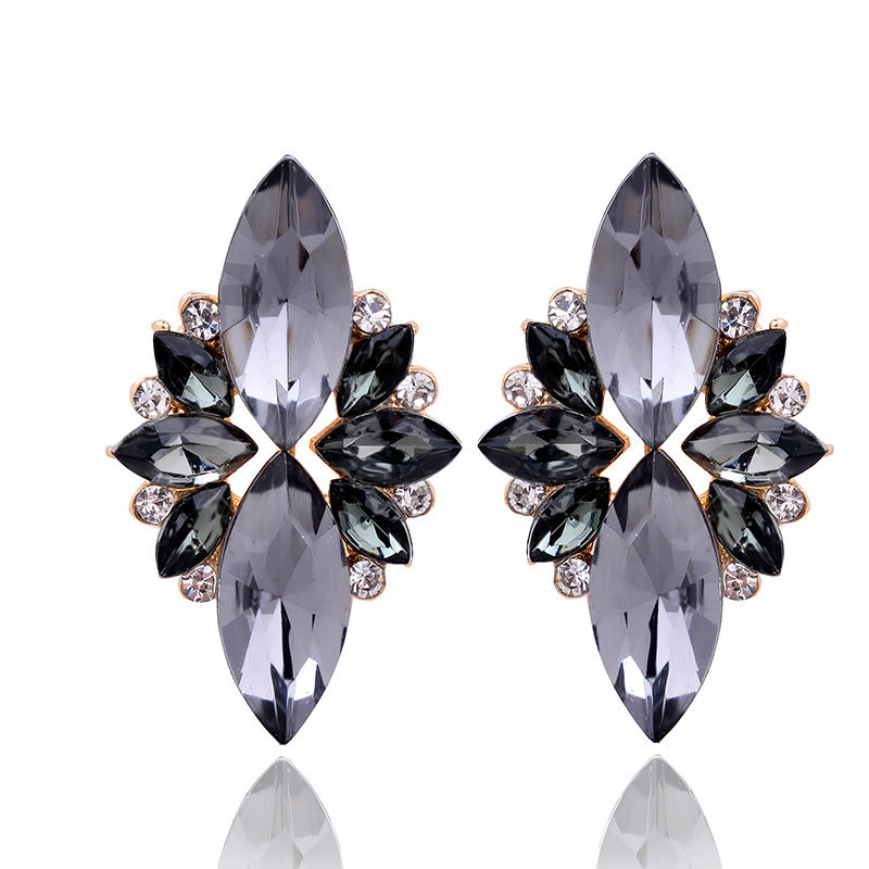 Drop Earrings Classification 1 Pair Quantity 1 Pair Glam Geometric Alloy Plating Artificial Crystal Resin Women's Drop Earrings