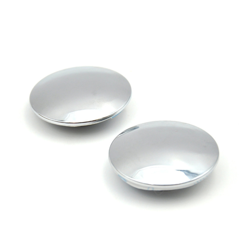 电镀款无边框塑料车载盲点镜 镜像级电镀工艺可旋转小圆镜