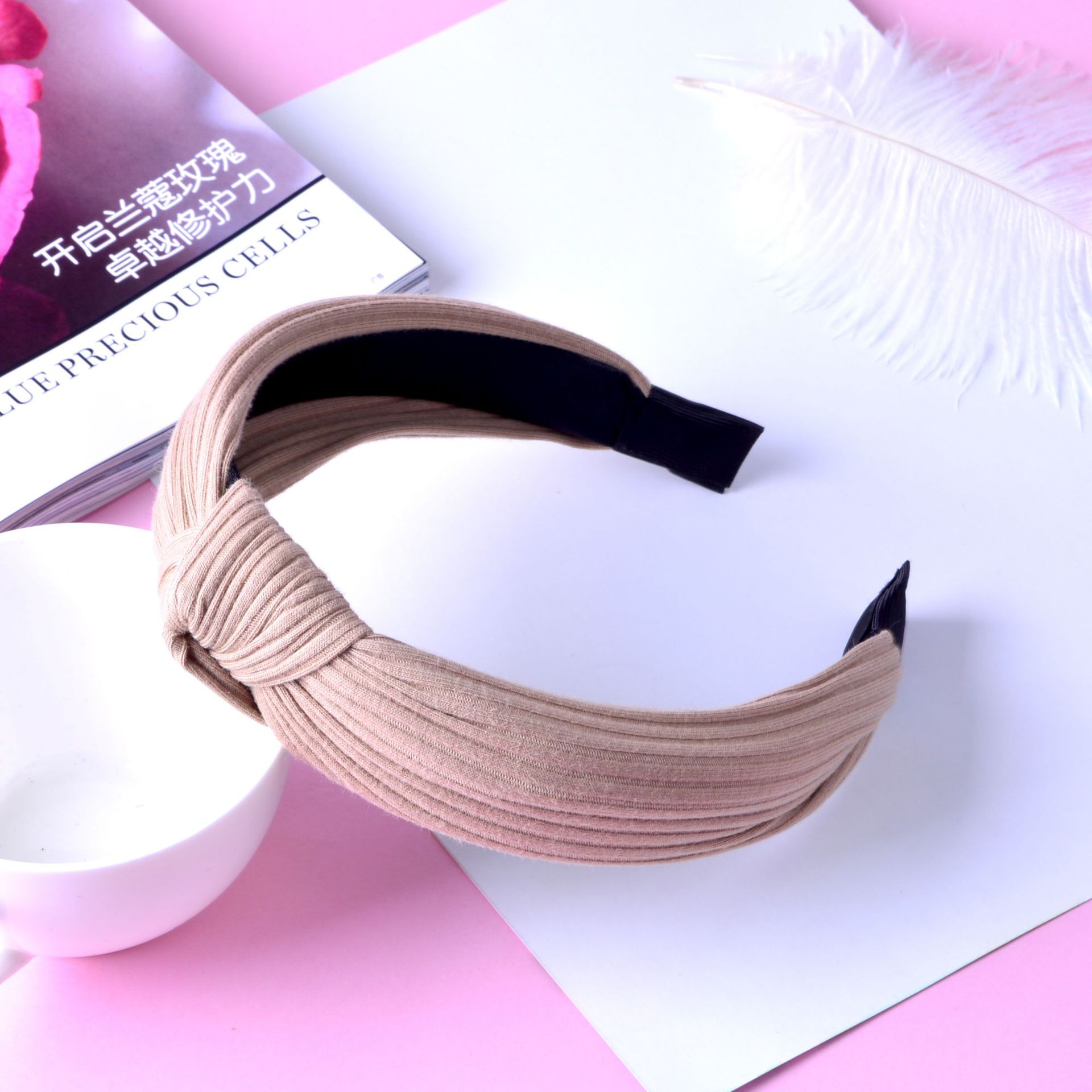 New Striped Broad-sided Fashion Headband display picture 7
