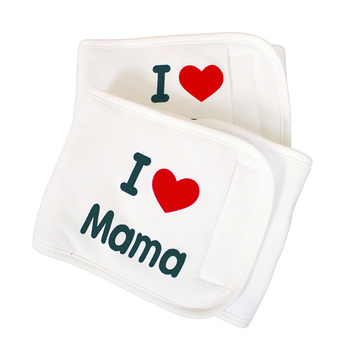 Two-pack infant cotton wool belly wrap, newborn baby belly protector for all seasons, ipapa&mama Velcro belly wrap