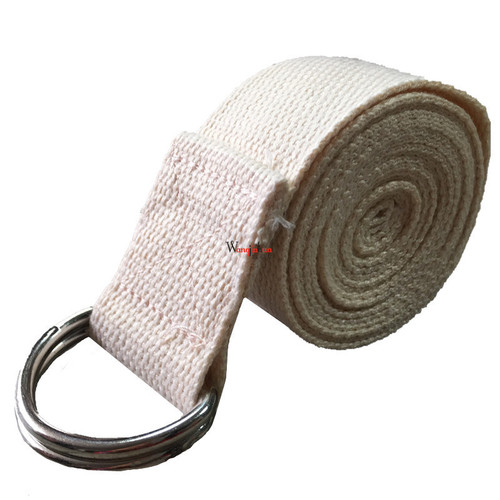 White Cotton Stretch Band Yoga Rope Stretch Band for Flexibility Training, Shoulder and Back Opening, Power Training Yoga Accessory