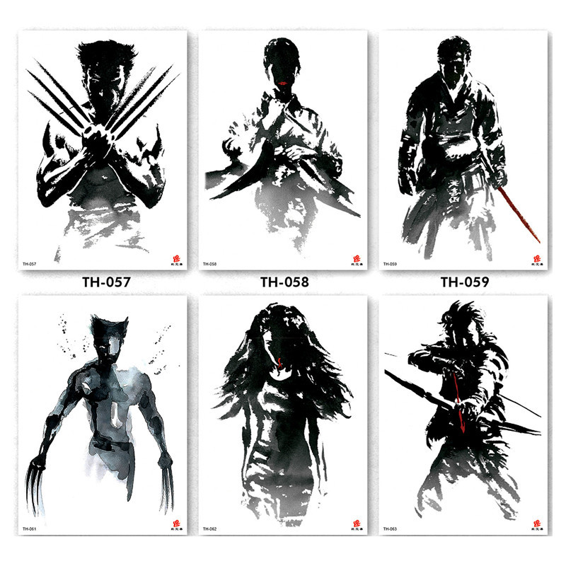 防水花臂纹身贴水转印贴纸疤痕贴花臂纹身贴圣诞节贴600款tattoo|ru