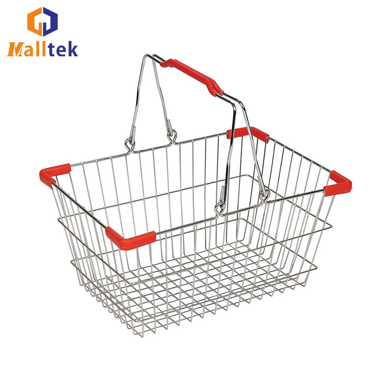 供應超市購物籃 金屬鐵絲籃 精品店小籃子  廠家直銷 可零售