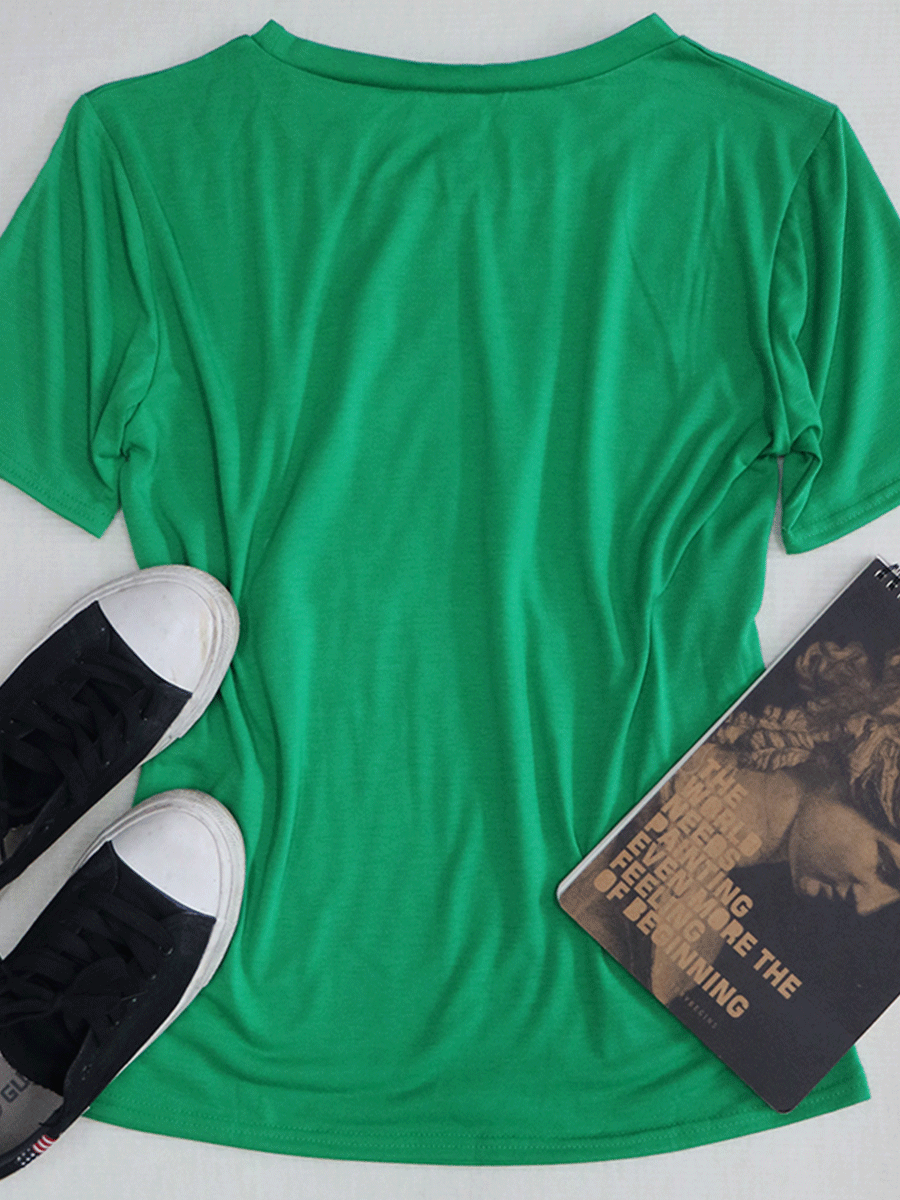 Womens Short Sleeve T Shirt Round Neck Casual Fit Soft Fabric Perfect for Mothers Day Wholesale Available