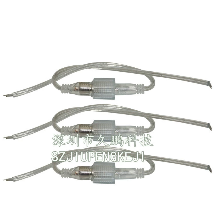 DC, transparent waterproof small LED power cable, 2.1mm
