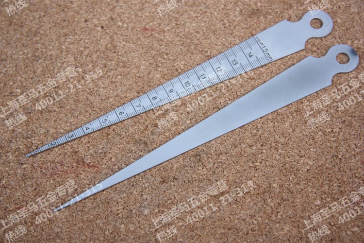 【圣马五金】测径尺 孔径尺 间隙尺 锥形塞尺 测径规 1-30mm