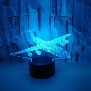 Airplane, colorful LED night light, creative table lamp, new collection, 3D, remote control, creative gift