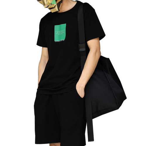 Men's travel shoulder crossbody bag large capacity casual sports Oxford cloth fitness bag business trip luggage bag short wholesale