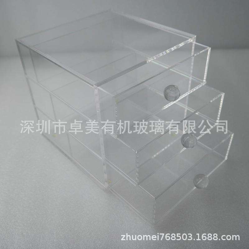 定制生产亚克力化妆品收纳盒有机玻璃韩国彩妆唇膏香水收纳透明盒