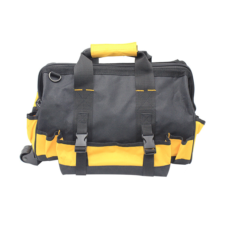 耐磨防水牛津布双层工具包带拎手肩带DIY皮标电工工具包可选颜色