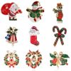 Christmas brooch, accessory for elderly lapel pin