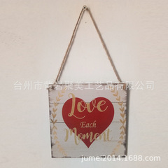 Wooden craft Valentine's Day Love Each Moment hanging bracket wooden Valentine's Day wall decoration