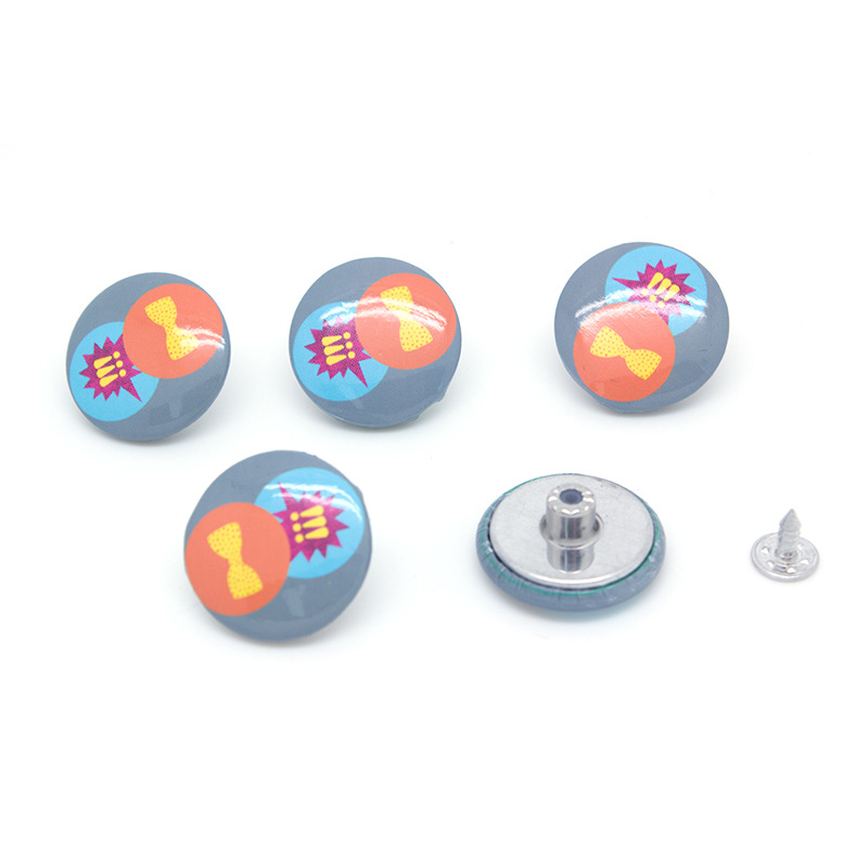 款铆钉包布扣 圆形花色纽扣 服装毛绒玩具用胚料大小规格齐全