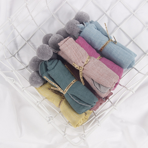 Children's Autumn/Winter New Casual Solid Color Thick Triangular Scarf for Boys and Girls, Korean Style Casual Scarf