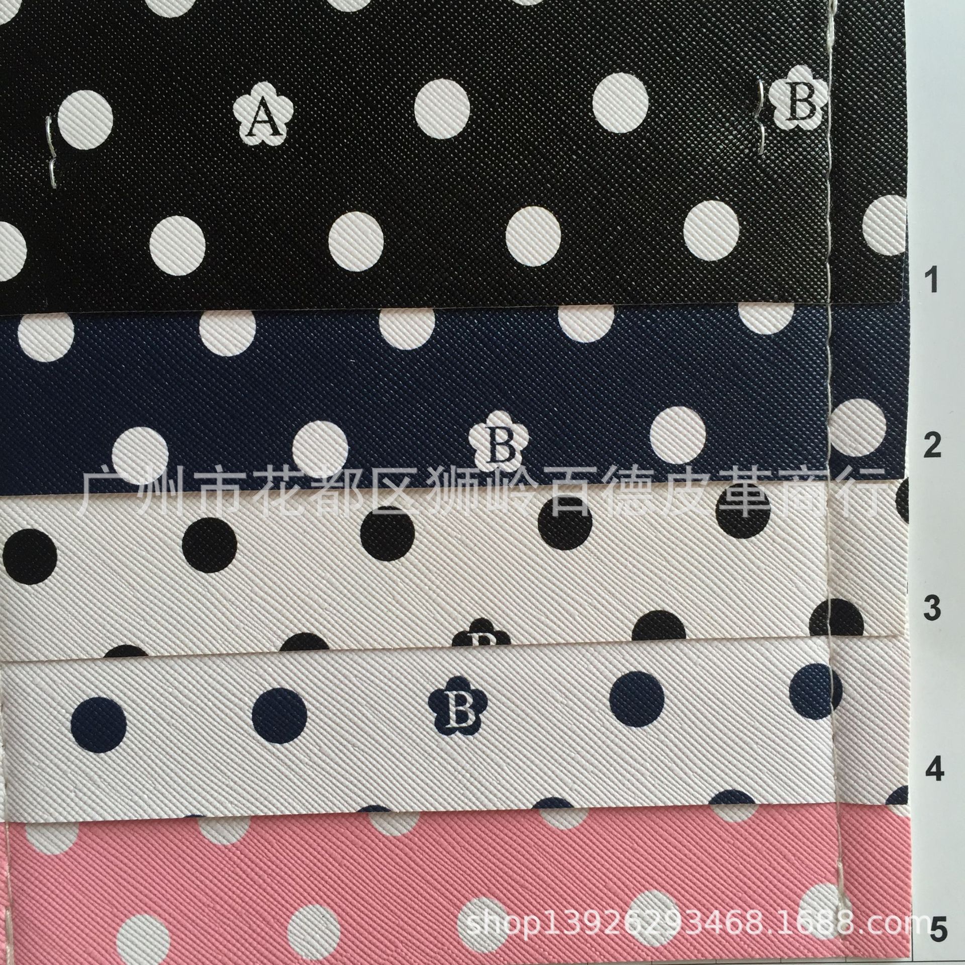 1095圆点 波点印花料 手袋箱包革装饰软包 手工diy包袋口金包皮料