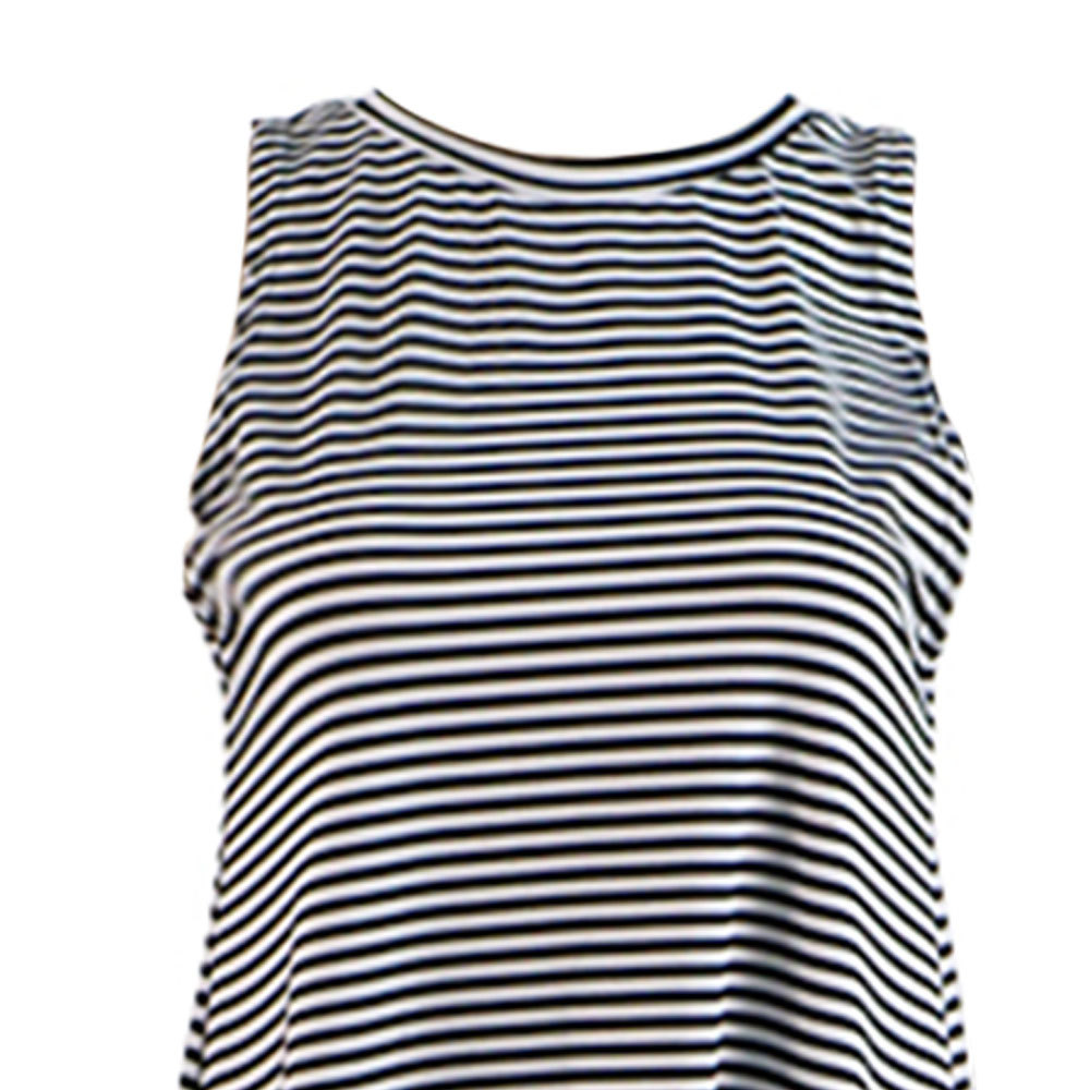 Womens Striped Sleeveless Dress Summer Fashion Round Neck Comfortable Fabric Casual Wear Wholesale Available