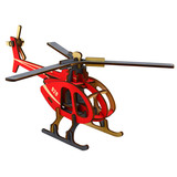 Деревянный вертолет с лазером, трехмерная игрушка, головоломка, DIY, 3D