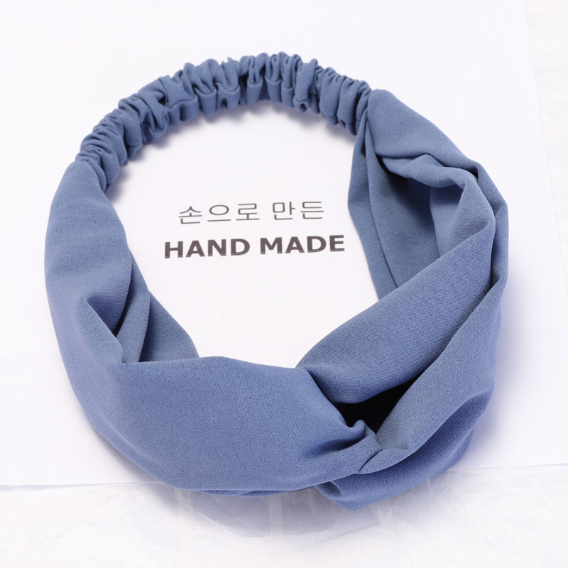 Headband Korean Simple Wide Edge Pressing Card Knotted Headband display picture 4