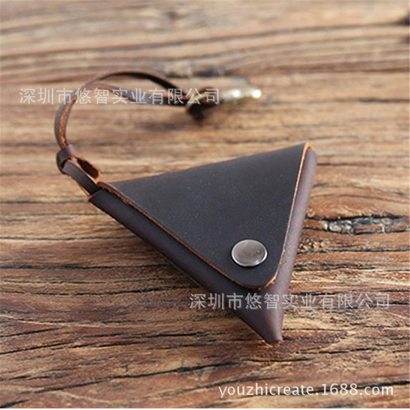 高品质指尖陀螺皮套 三叶指尖陀螺人造革三角螺旋包