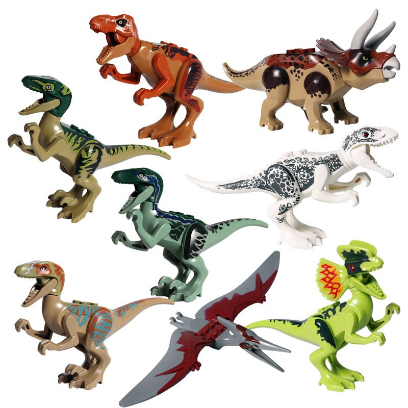 跨境 侏罗纪霸王龙恐龙积木儿童DIY拼装积木早教益智玩具YG77001