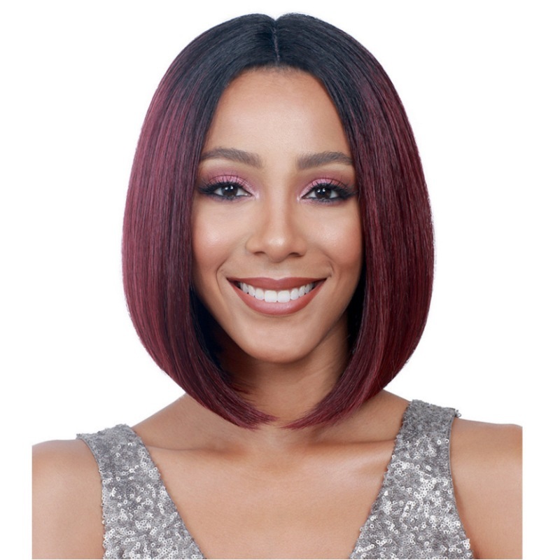 Bob Hair Wigs Perruques Bob Hair Pelucas De Cabello Bob Wig women Bobo hair style Synthetic Wigs hair dyed black wine red short hair set