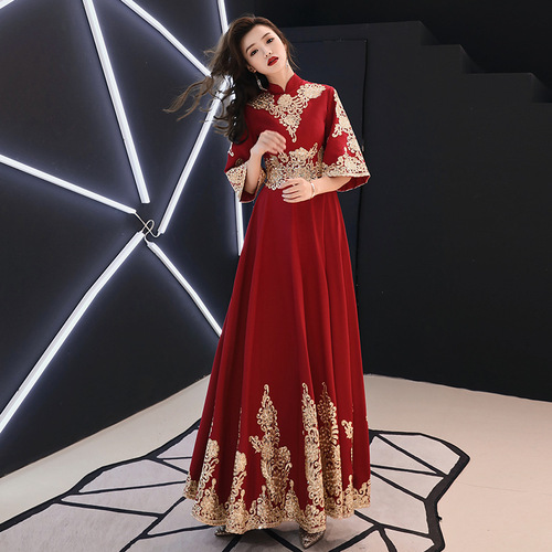 Evening Dresses cocktail party banquet dress vestido de banquete de cóctel Fu Niang Ji Hongchang wedding return Wedding Evening Dress