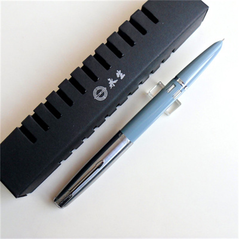 湖蓝6窗铱金笔